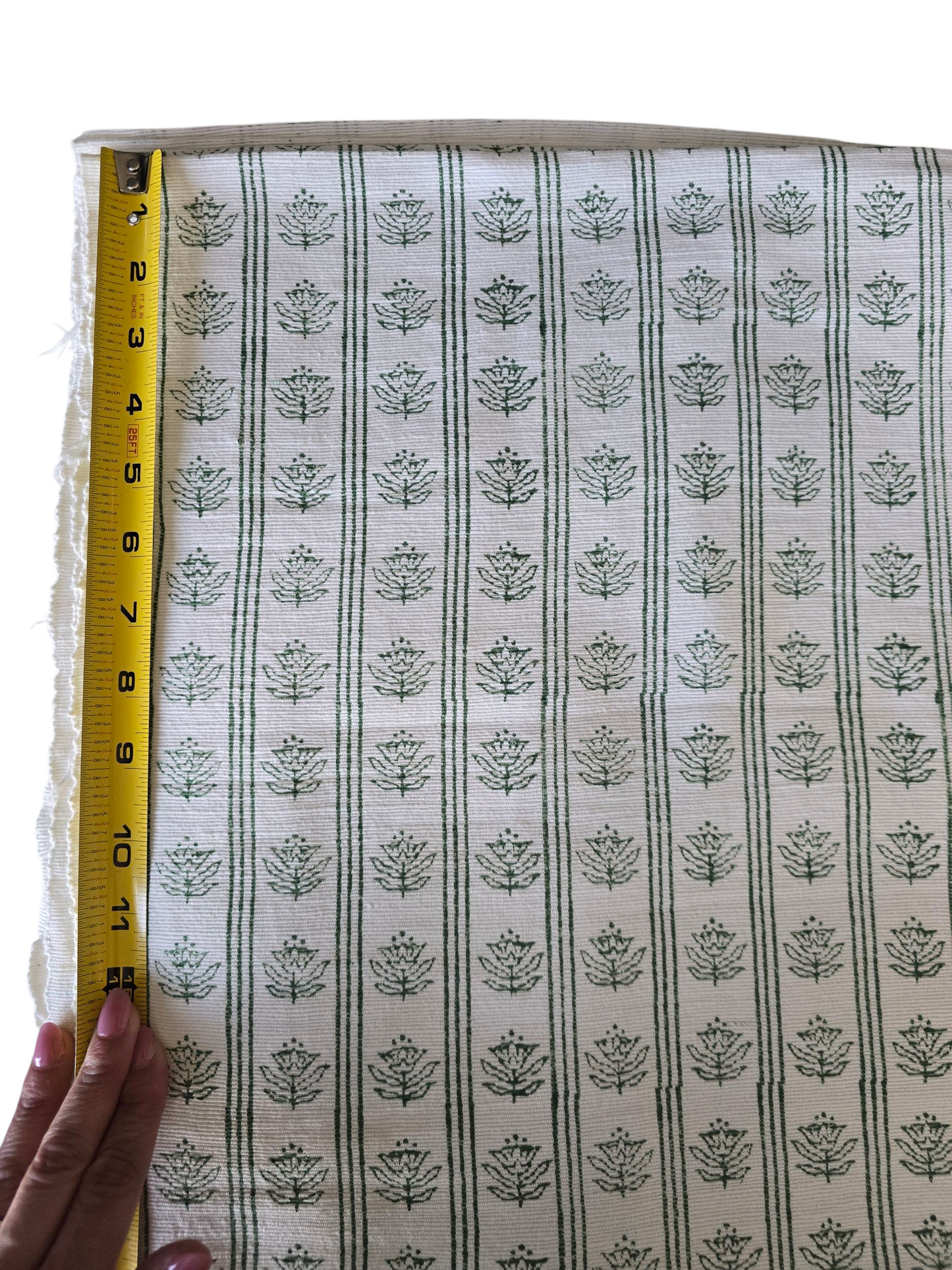 Wild Magnolia in Elm Green Fabric