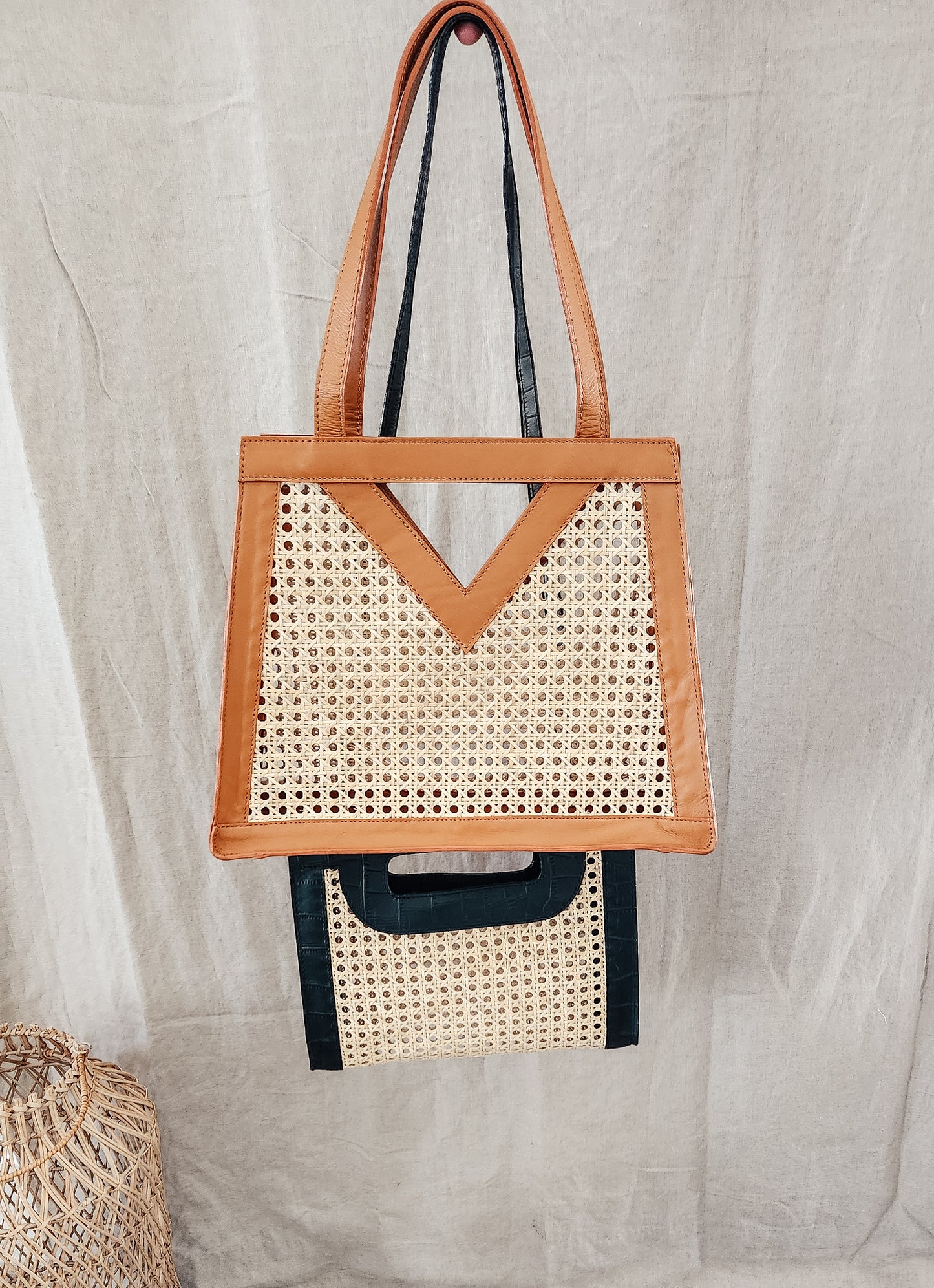 Isa Rattan Tote