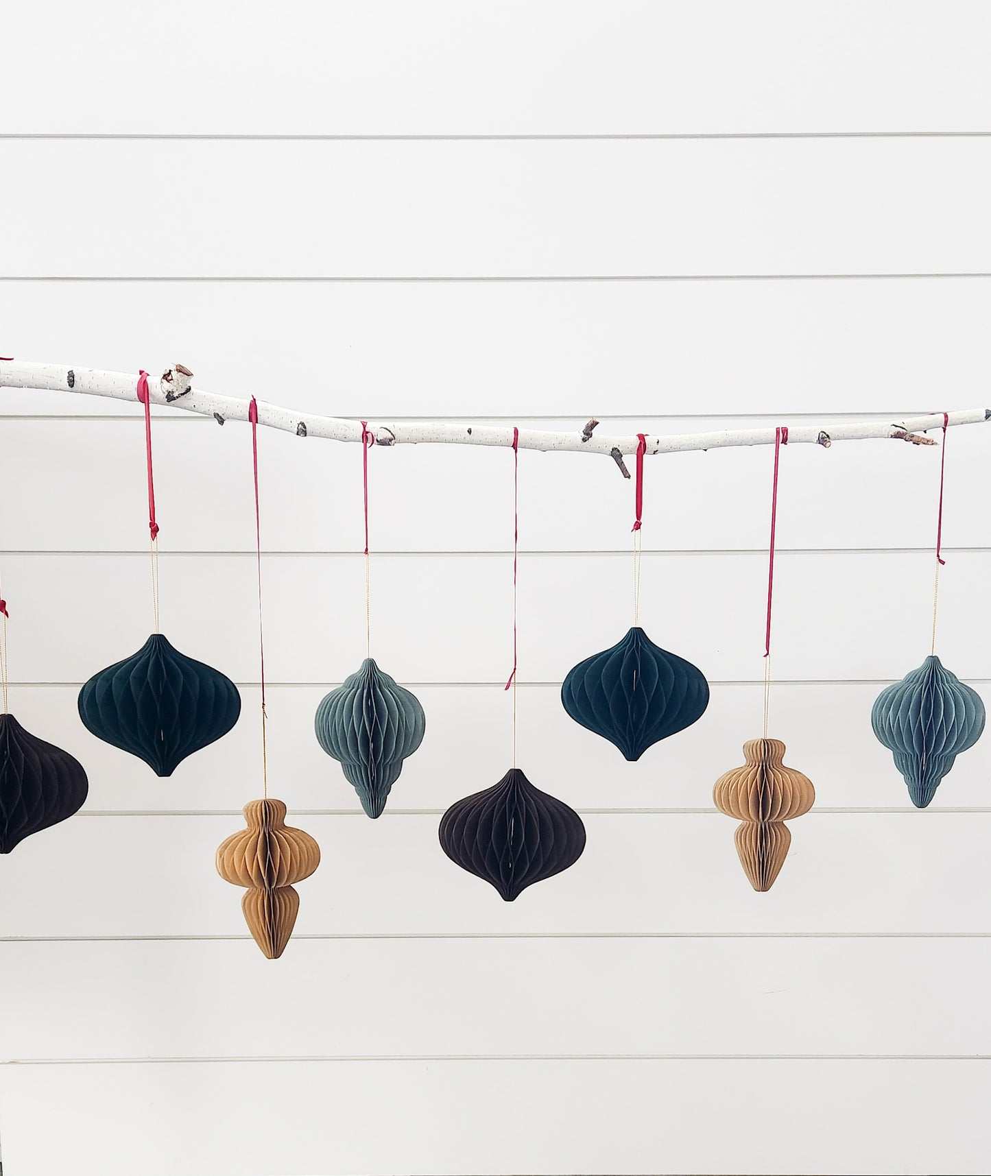 Paper Christmas Ornaments (Set Of 8)
