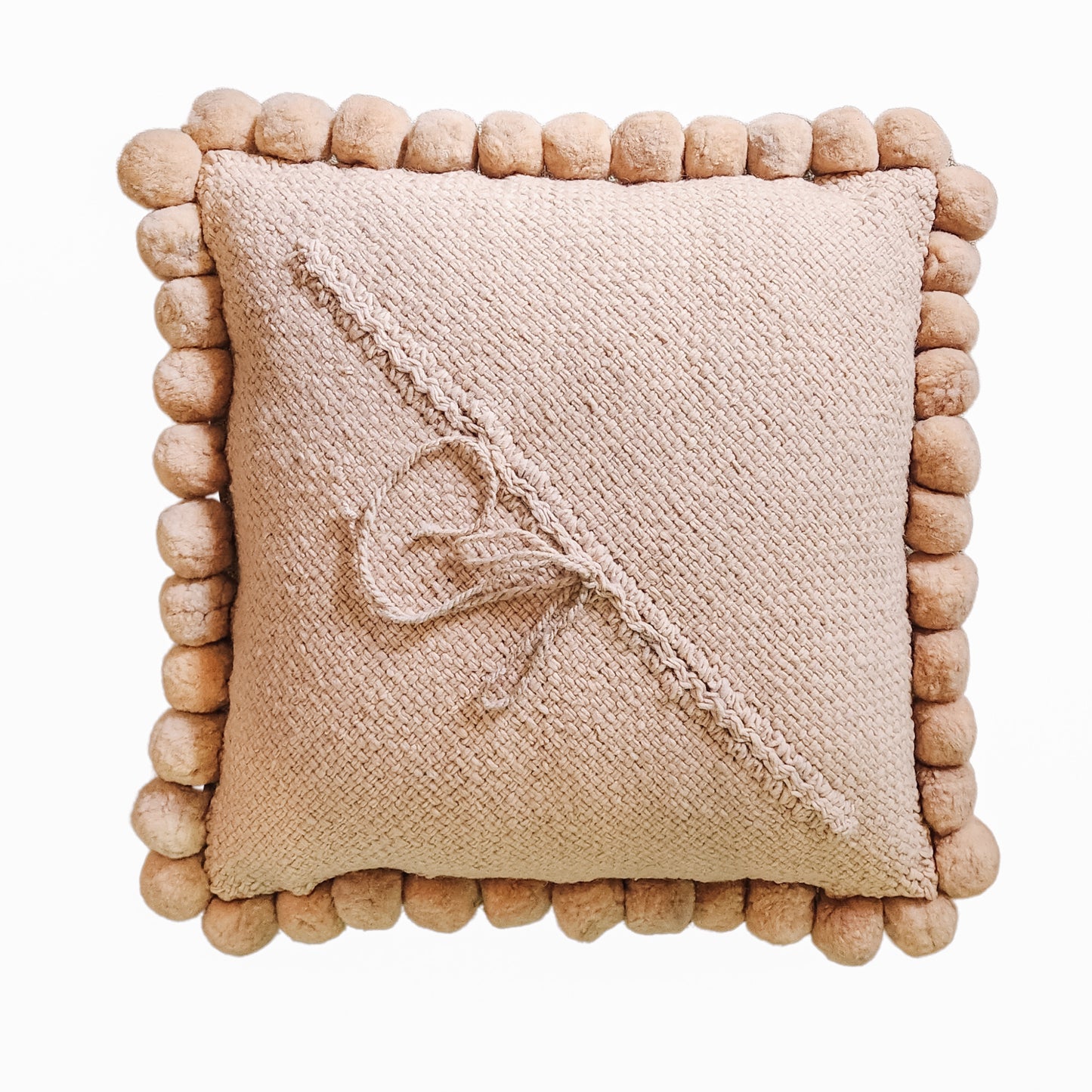 Salta Pom Pom 24" Pillow in Sand