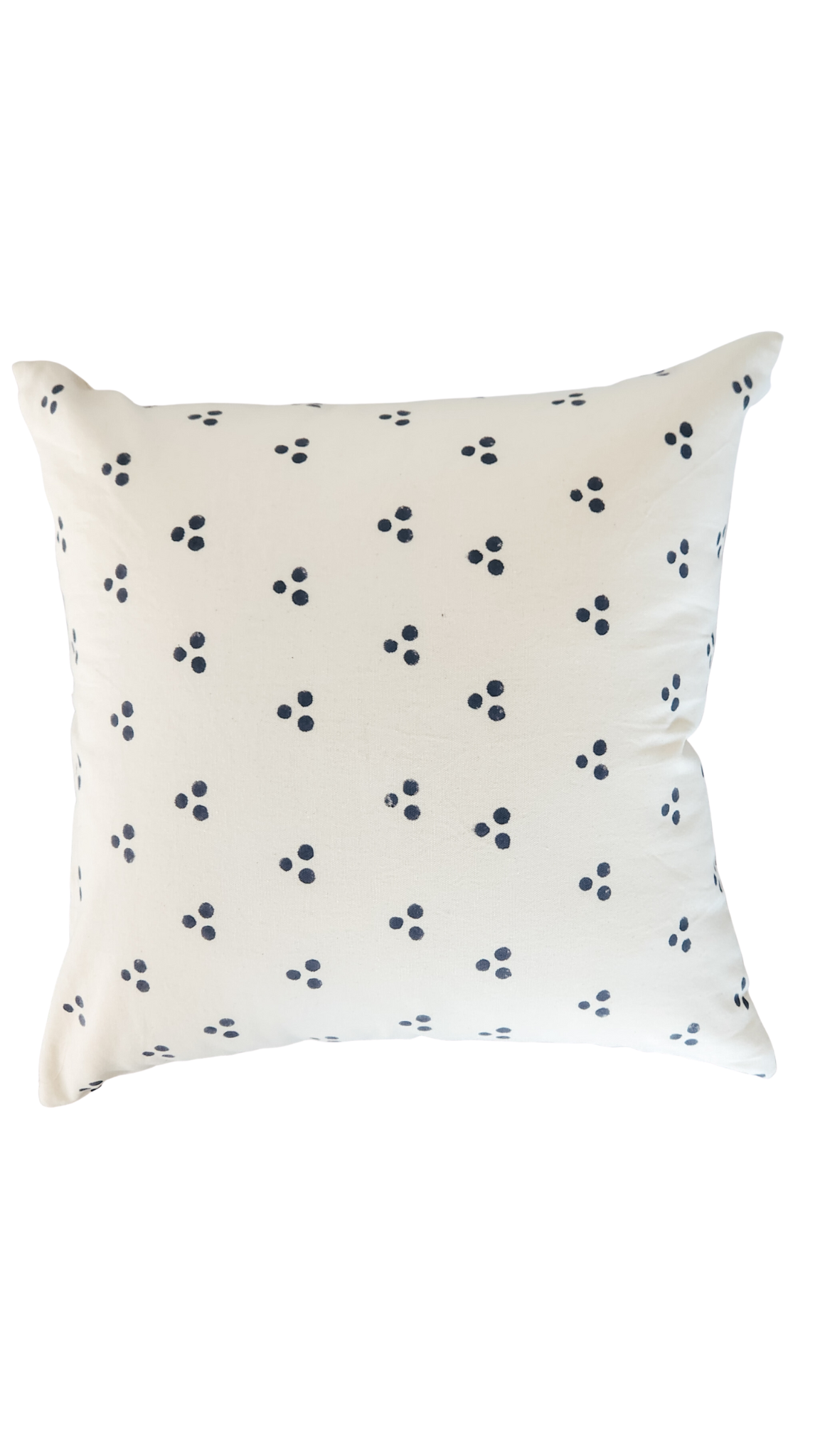 Hand Block Fleck Blue Pillow