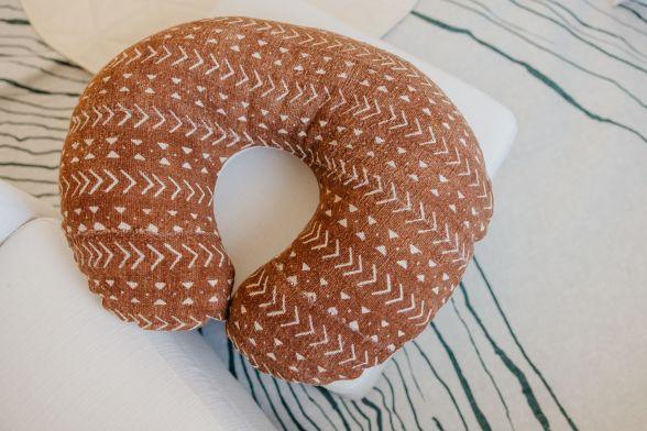 Mud Cloth Nursing Pillow Cover Rust - Ebb and Thread