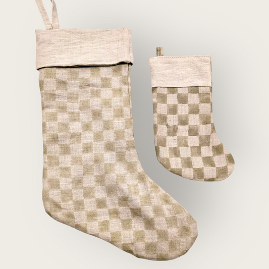Block Checkered Stocking Sage