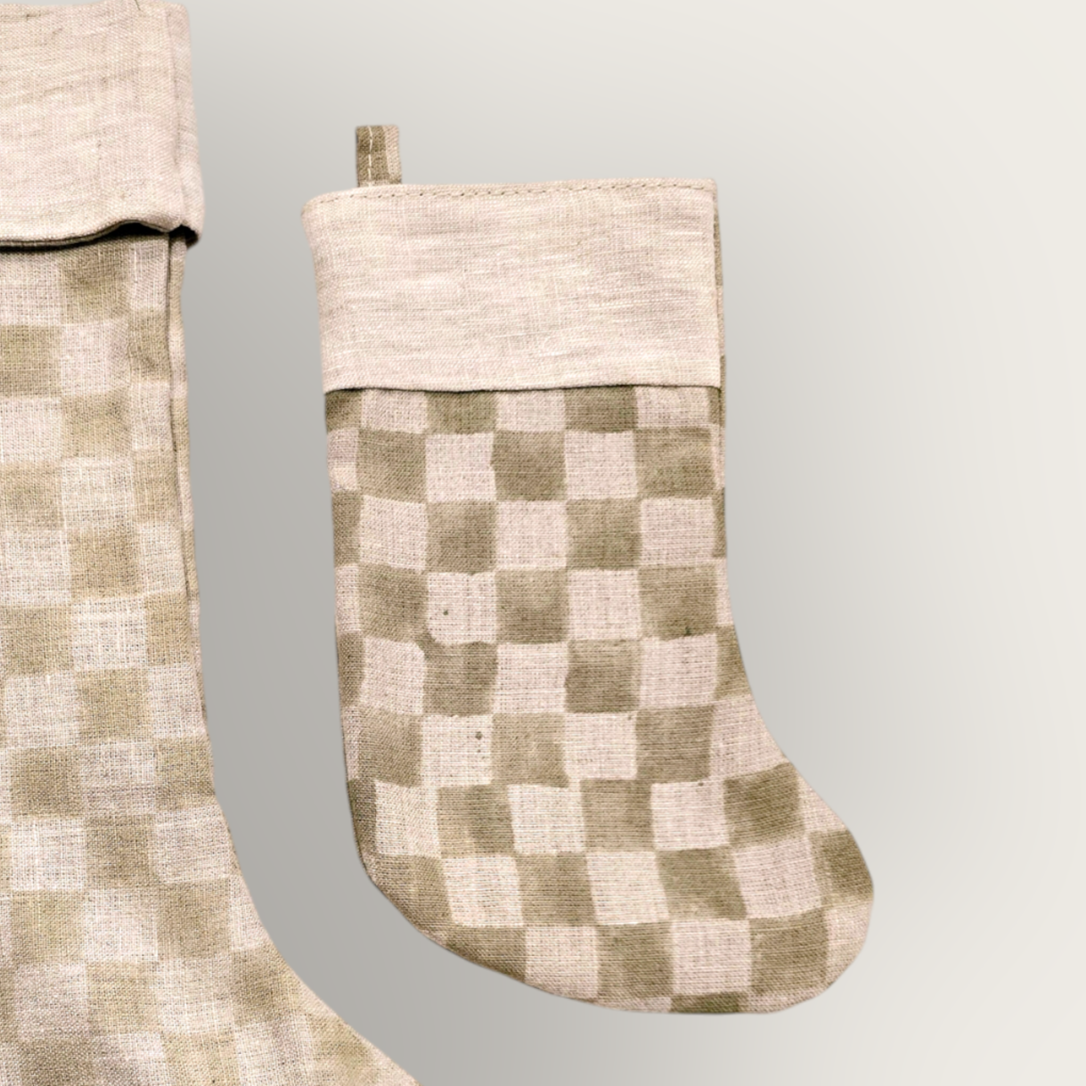 Block Checkered Stocking Sage