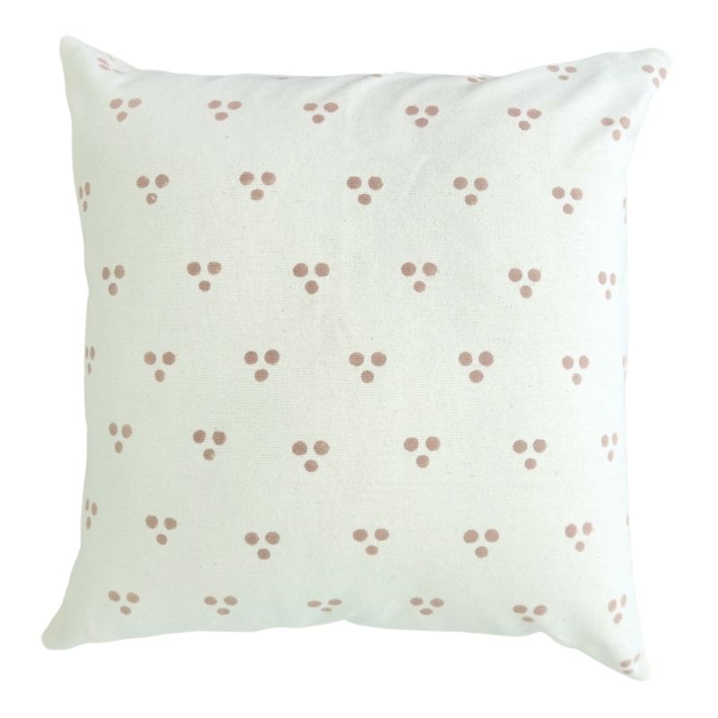 Hand Block Fleck Blush Pillow - Ebb and Thread