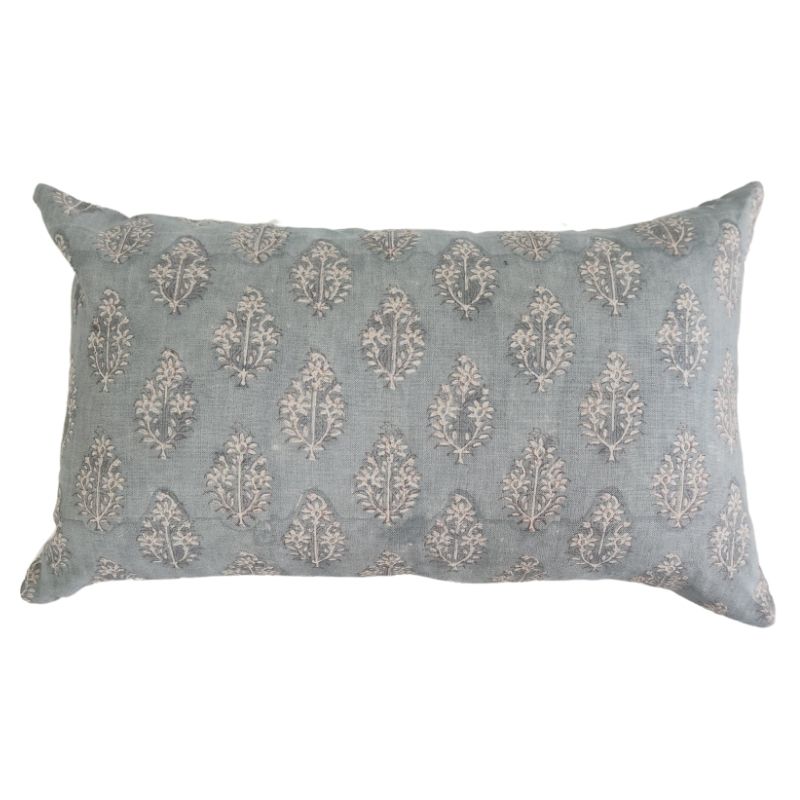 Hand Block Lumbar Flora Pillow - Ebb and Thread