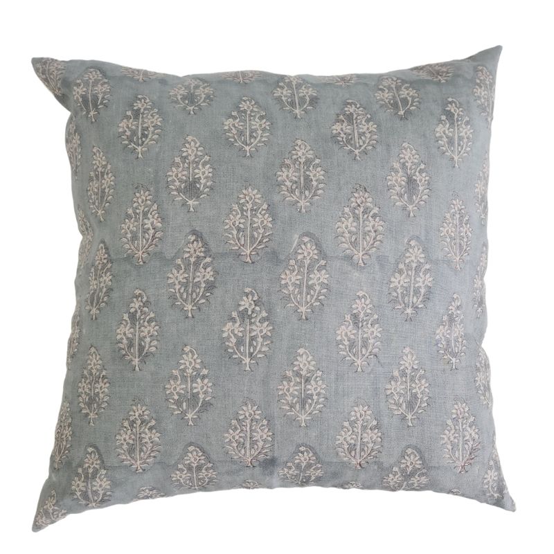 Hand Block Flora Pillow - Ebb and Thread