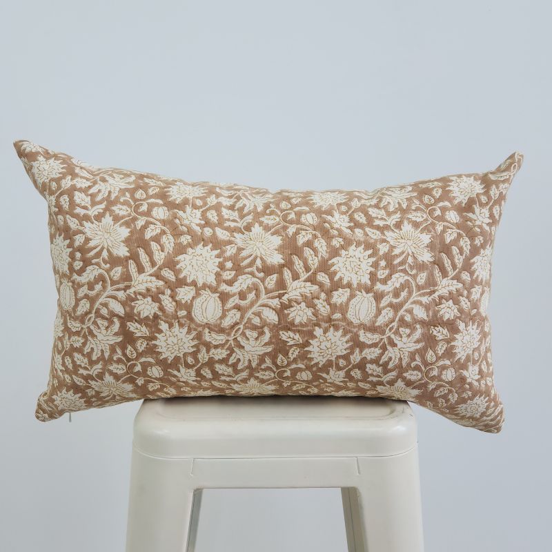 Hand Block Lumbar Woodland Nude Pillow - Ebb and Thread