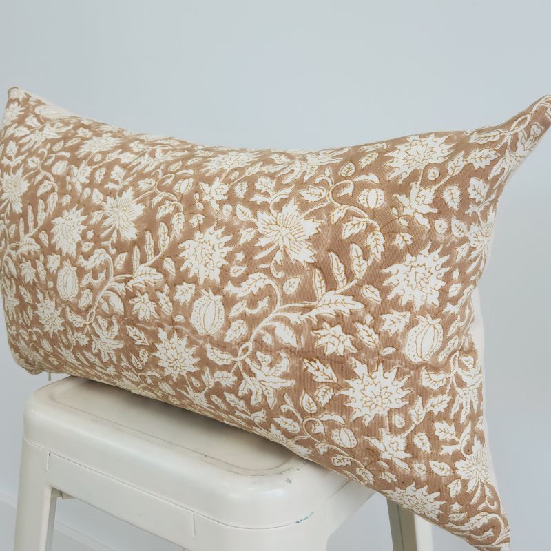 Hand Block Lumbar Woodland Nude Pillow - Ebb and Thread