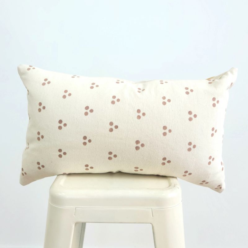 Hand Block Lumbar Blush Fleck Pillow - Ebb and Thread