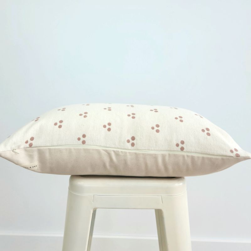 Hand Block Fleck Blush Pillow - Ebb and Thread