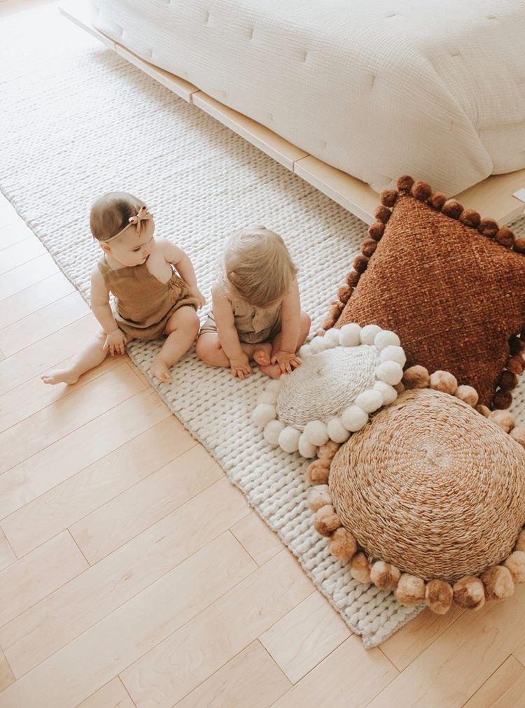 Salta Pom Pom Mini Pillow in Natural - Ebb and Thread