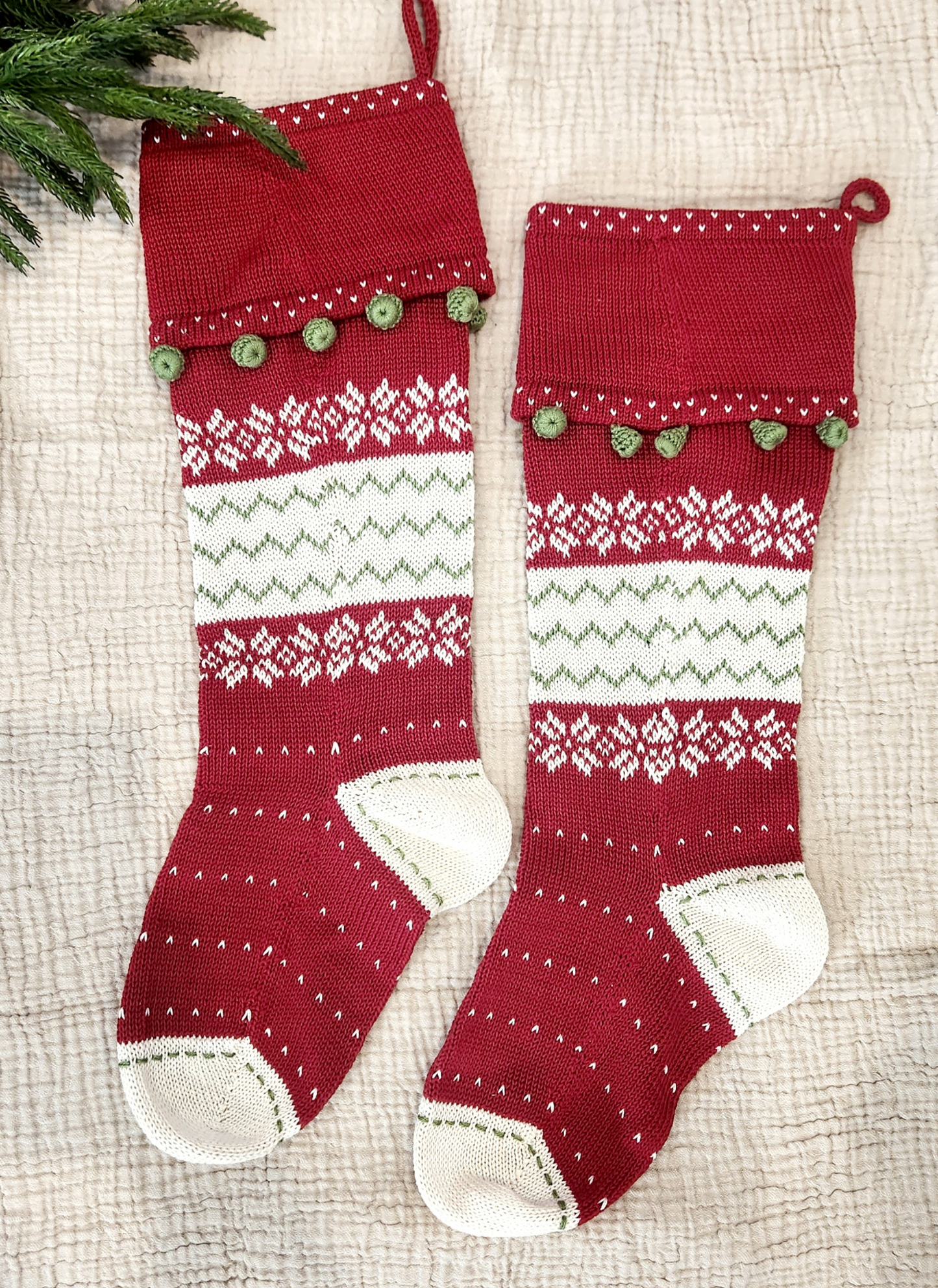 Melange Nordic Cuff Stocking