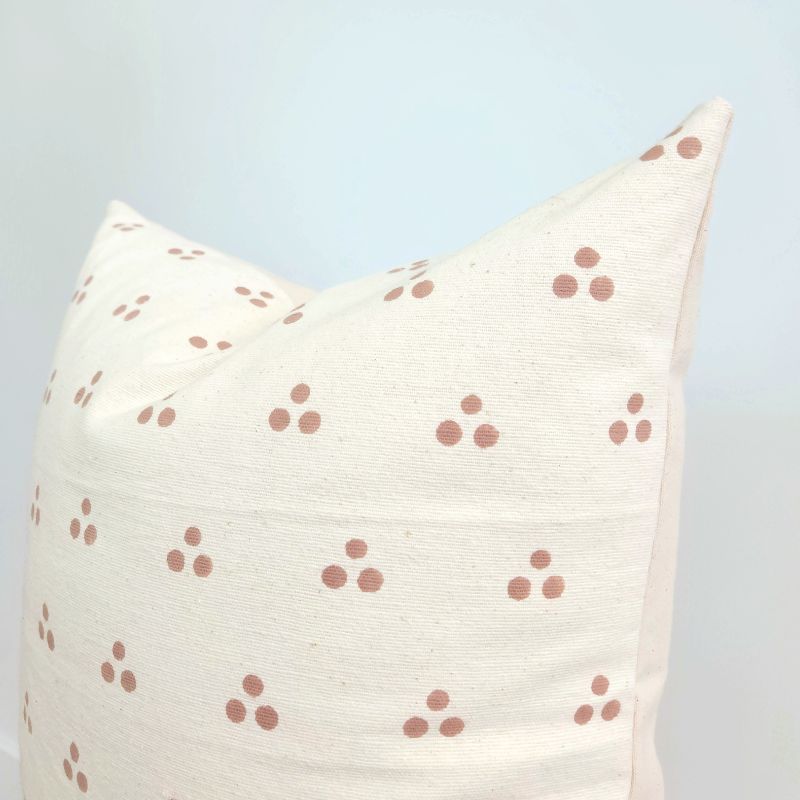 Hand Block Fleck Blush Pillow - Ebb and Thread