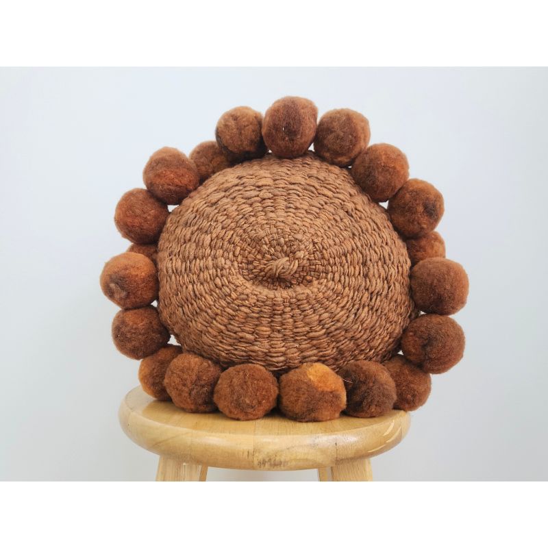 Salta Pom Pom Mini Pillow in Rust - Ebb and Thread