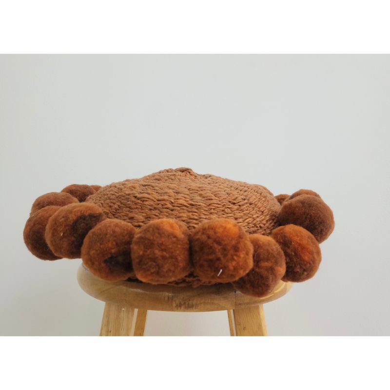 Salta Pom Pom Mini Pillow in Rust - Ebb and Thread