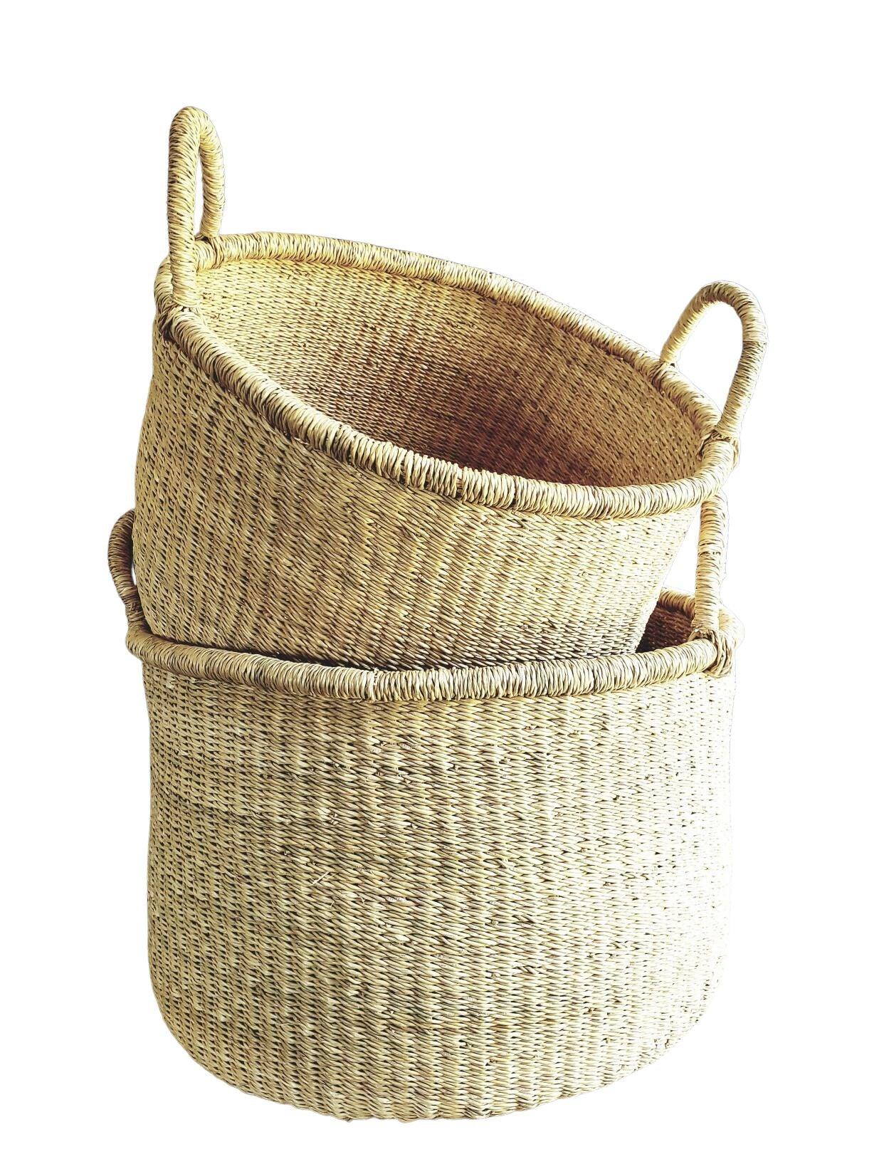 Handwoven Bolga Floor Basket - Ebb and Thread