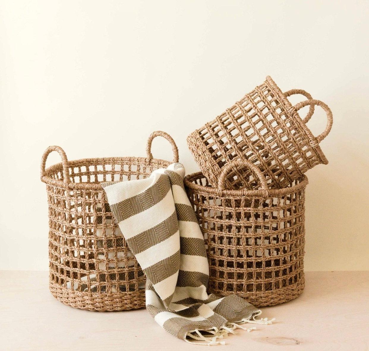 Handwoven Open Weave Seagrass Set - Ebb and Thread