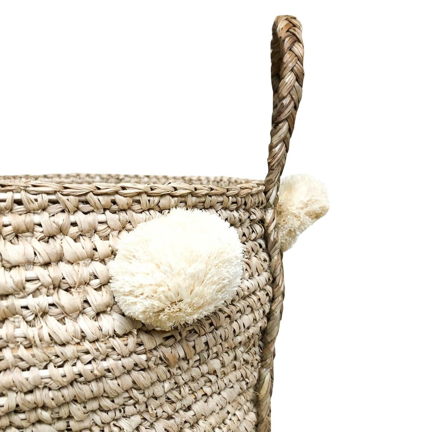 Handwoven Pom Pom Basket - Ebb and Thread