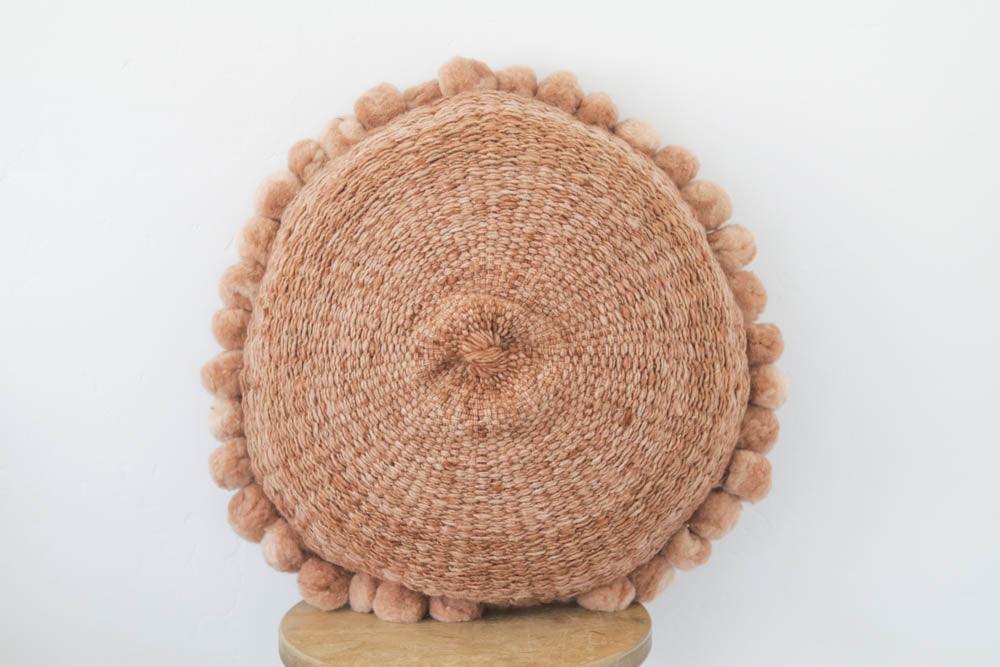 Salta Pom Pom 24" Pillow in Amber - Ebb and Thread