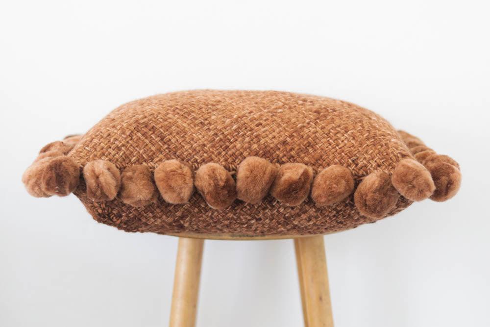 Salta Pom Pom 24" Pillow in Rust - Ebb and Thread