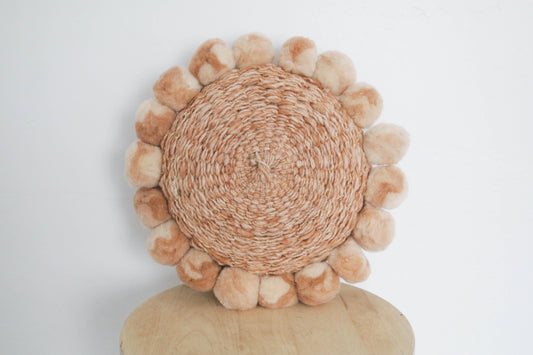 Salta Pom Pom Mini Pillow in Amber - Ebb and Thread