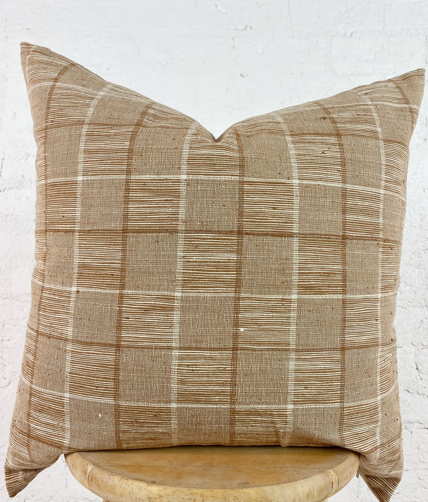 Woven Cotton Khara Mel Plaid Pillow - Ebb and Thread