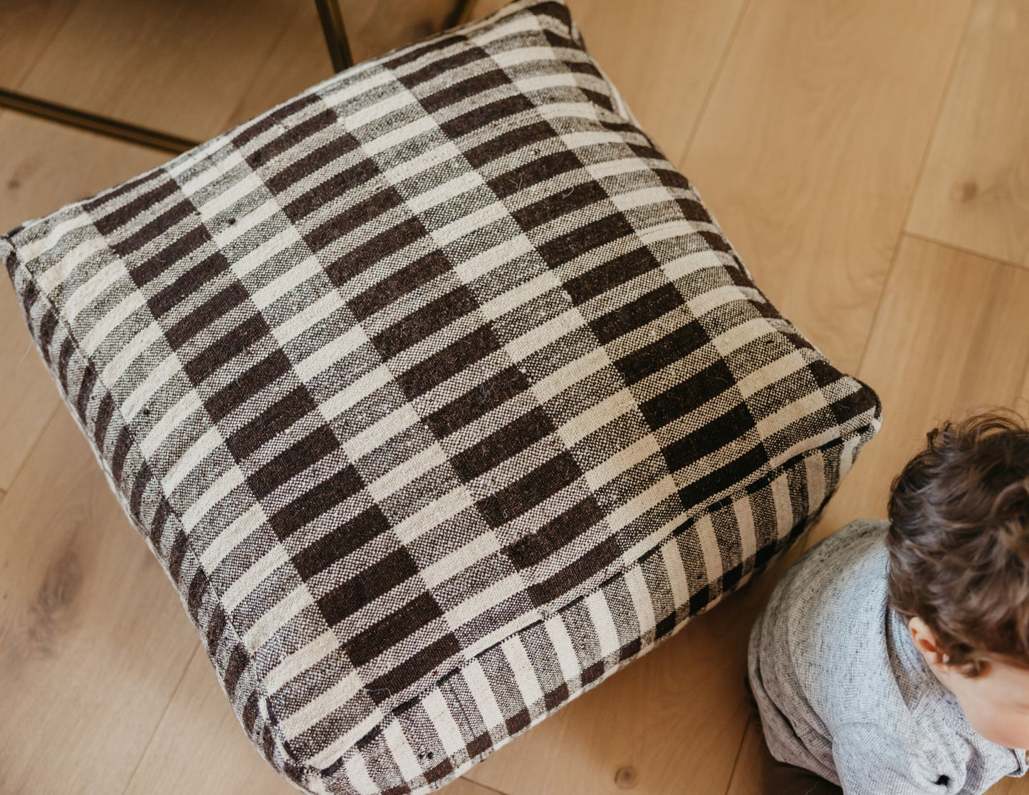 Handwoven Vintage Pouf - Ebb and Thread