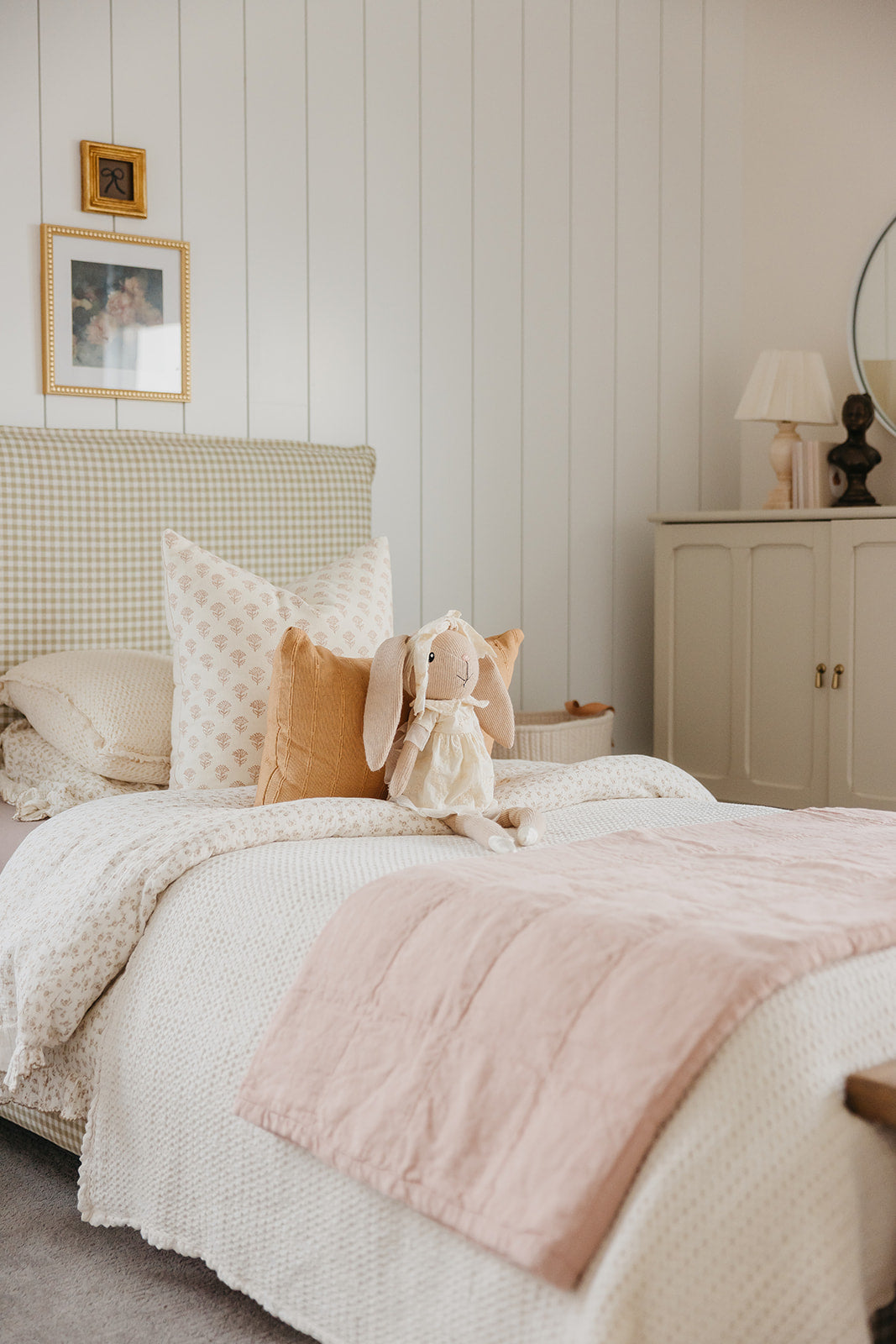 Hand Block Fleck Blush Pillow