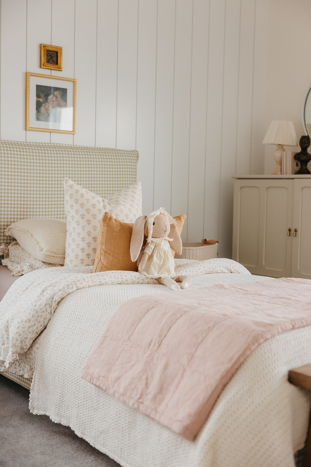 Hand Block Fleck Blush Pillow