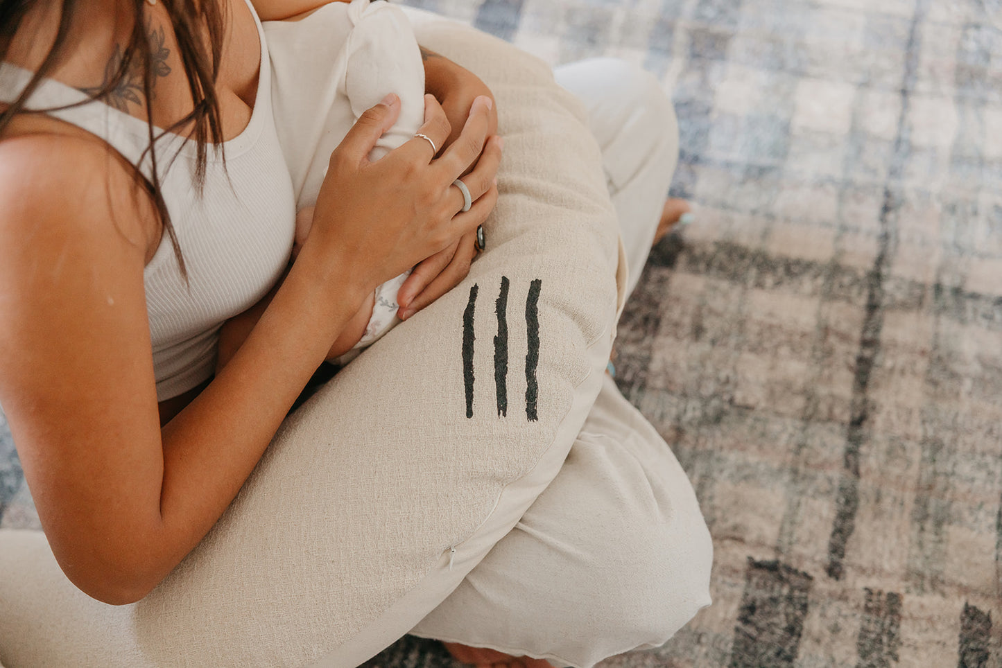 Uppi Nursing Pillow w/ Woven Hemp