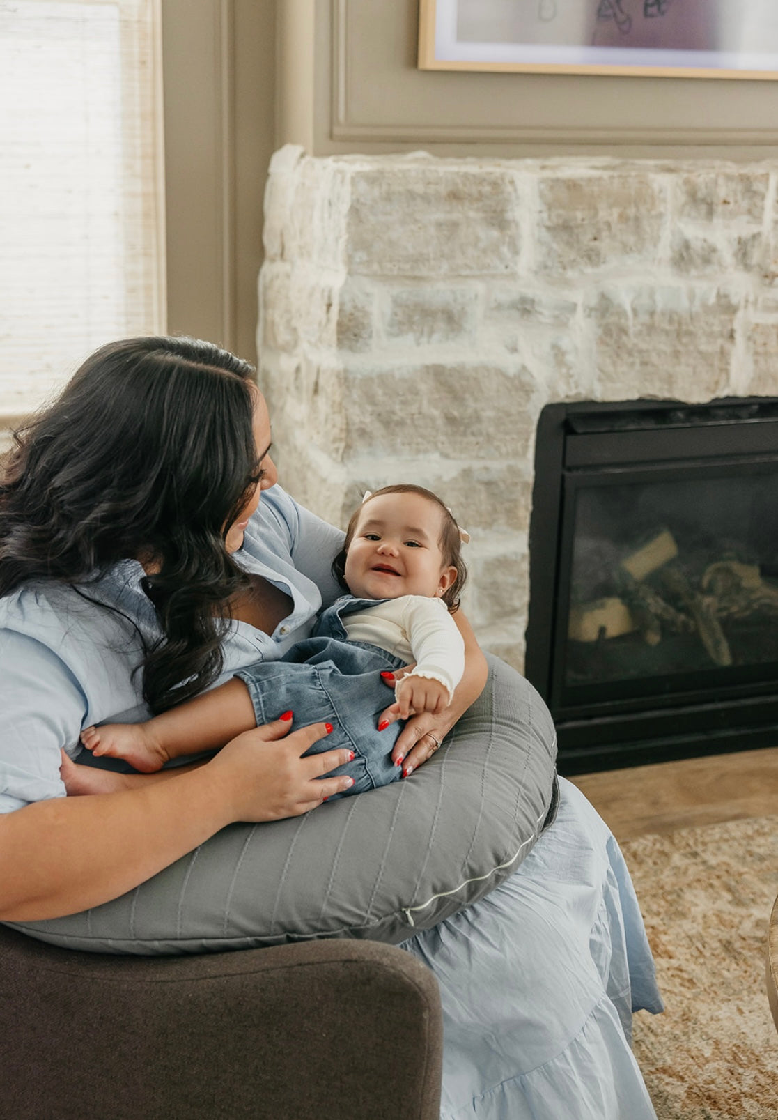 Uppi Nursing Pillow w/ Benjamin More Blue