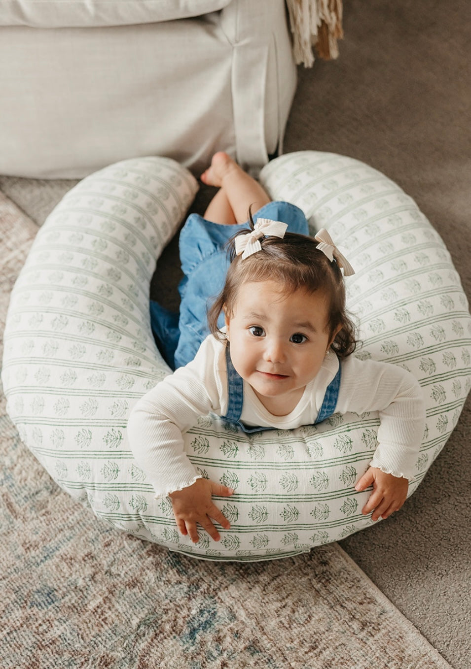 Uppi Nursing Pillow w/ Wild Magnolia(Green)