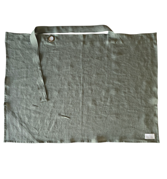 Linen Nursing Cover Luxe in Olive You Green