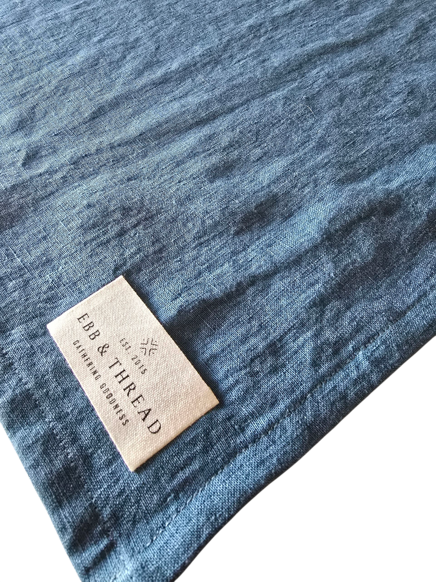 Linen Nursing Cover Luxe in Soothing Sea Blue