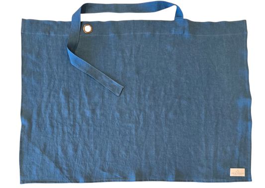 Linen Nursing Cover Luxe in Soothing Sea Blue