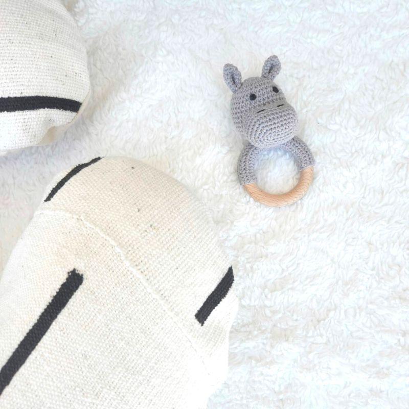 Crochet Animal Rattle Toy - Ebb and Thread