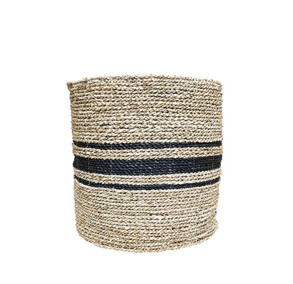 Handwoven Stripe Basket - Ebb and Thread