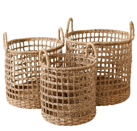 Handwoven Open Weave Seagrass Set - Ebb and Thread